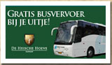 Gratis busvervoer bij de bedrijfsuitje of personeelsuitje bij de Heische Hoeve!